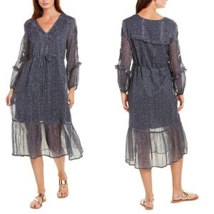 Dolan Anthropologie Zoe Embroidered Midi Dress XS NWT $268